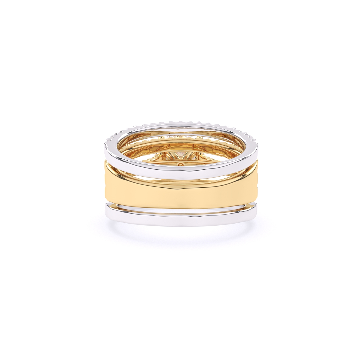 Sparkle Solitaire Five Band Engagement Ring